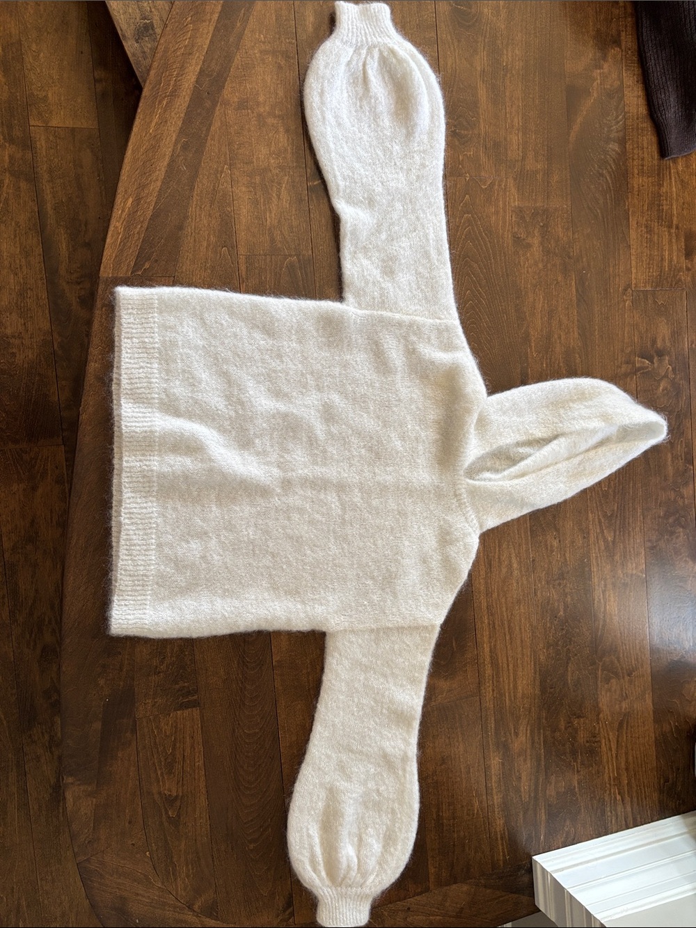 Soft White Hooded Women's Sweater